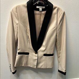 Forever 21 Cream and Black Tuxedo Blazer
